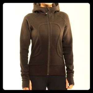 Lululemon Dip-Dye camo olive green scuba hoodie